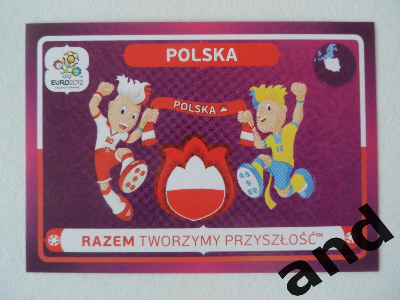 panini № 30 Polska - чемпионат Европы 2012 панини
