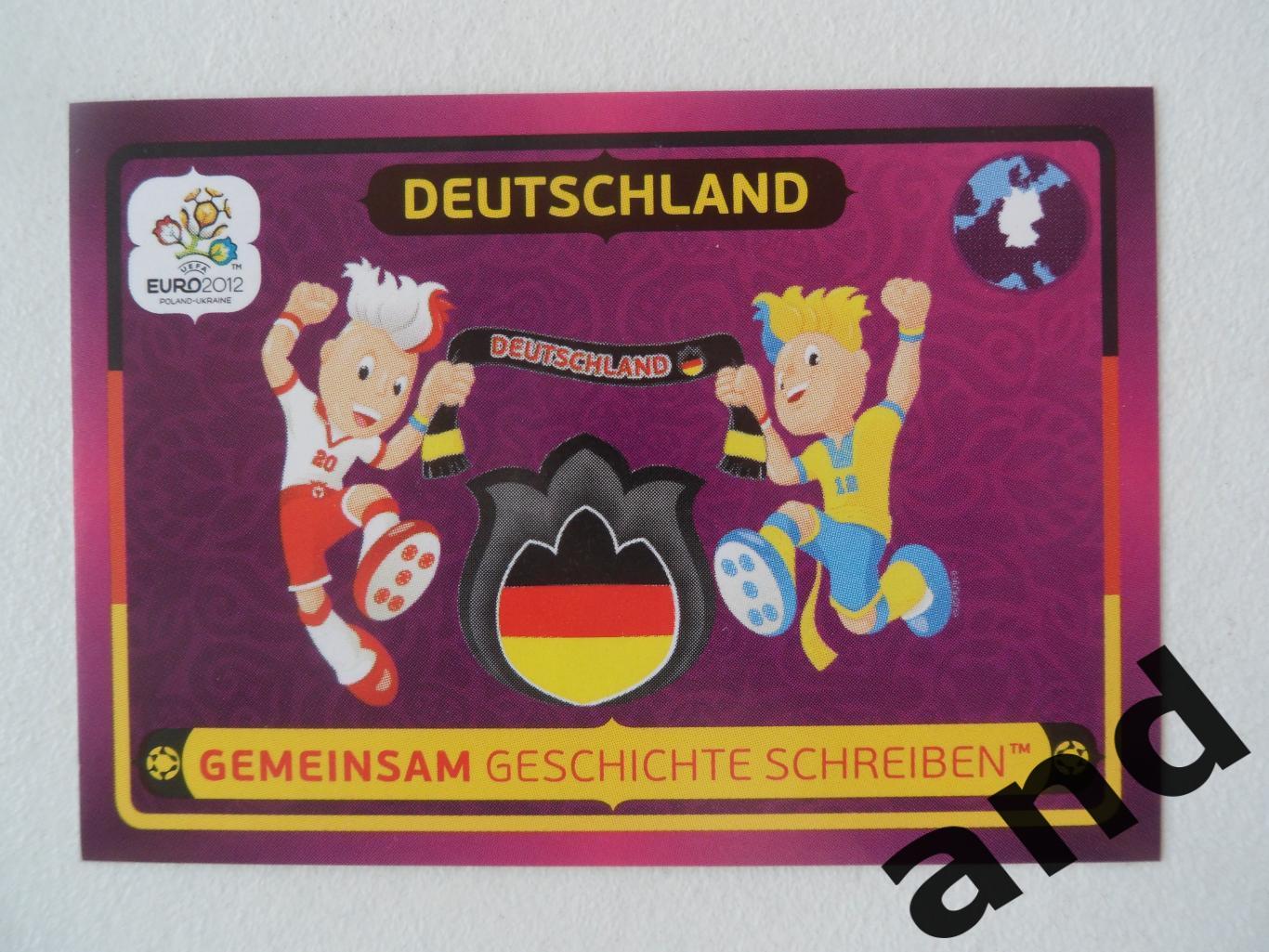 panini № 36 Deutschland - чемпионат Европы 2012 панини