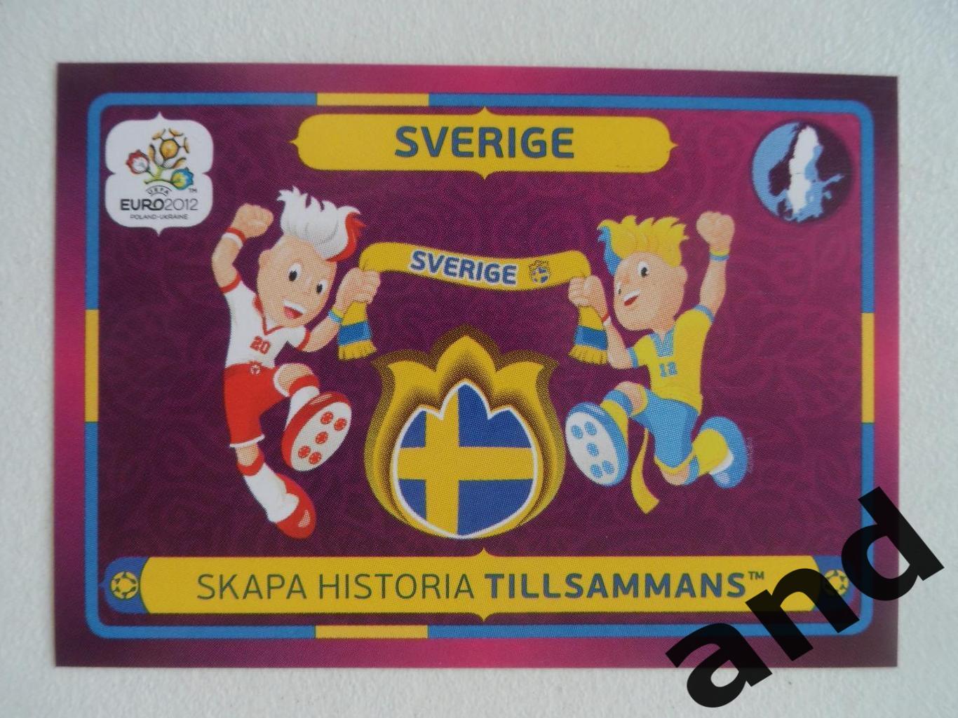 panini № 43 Sverige - чемпионат Европы 2012 панини