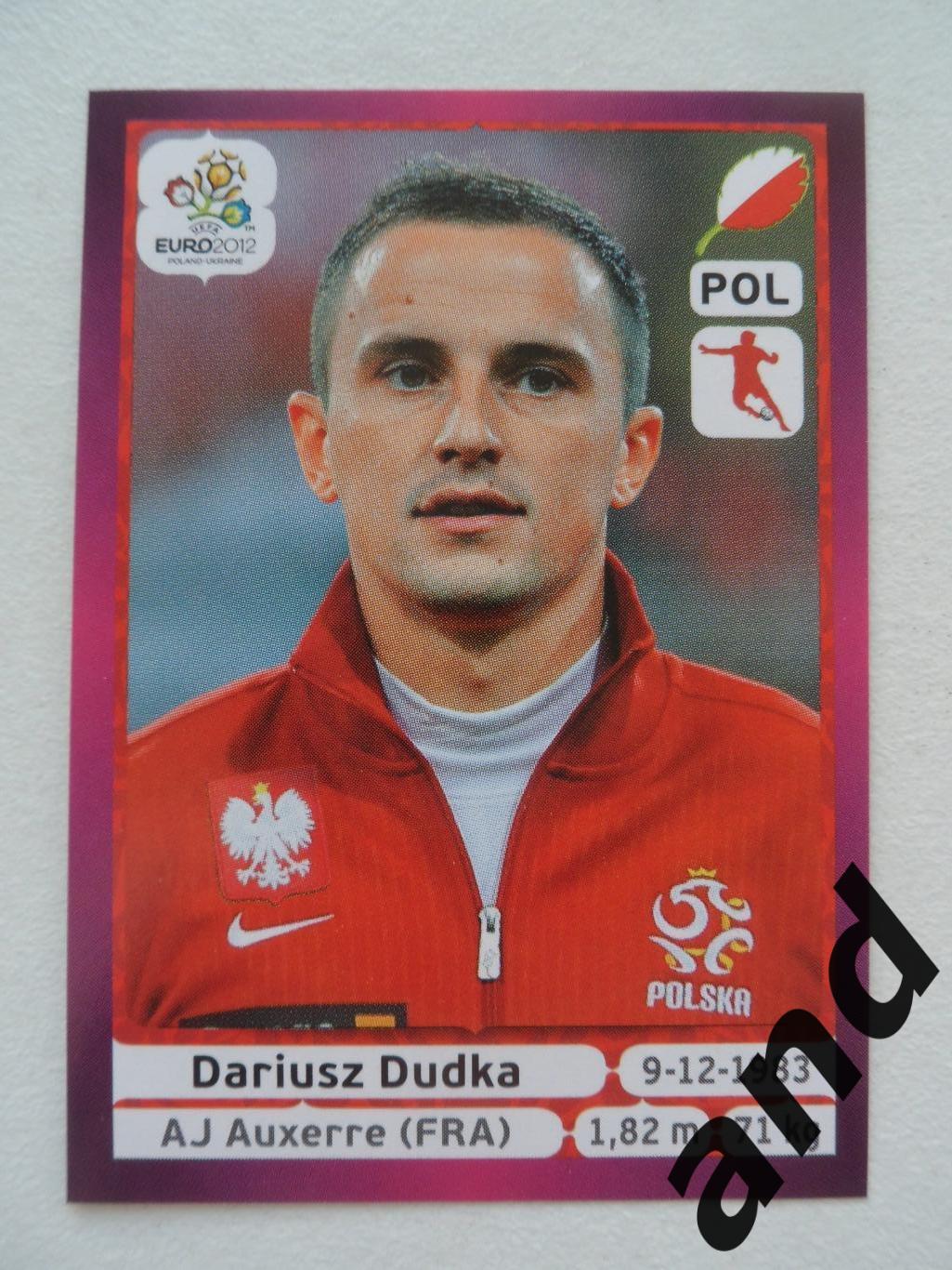 panini № 64 Dudka чемпионат Европы 2012 панини