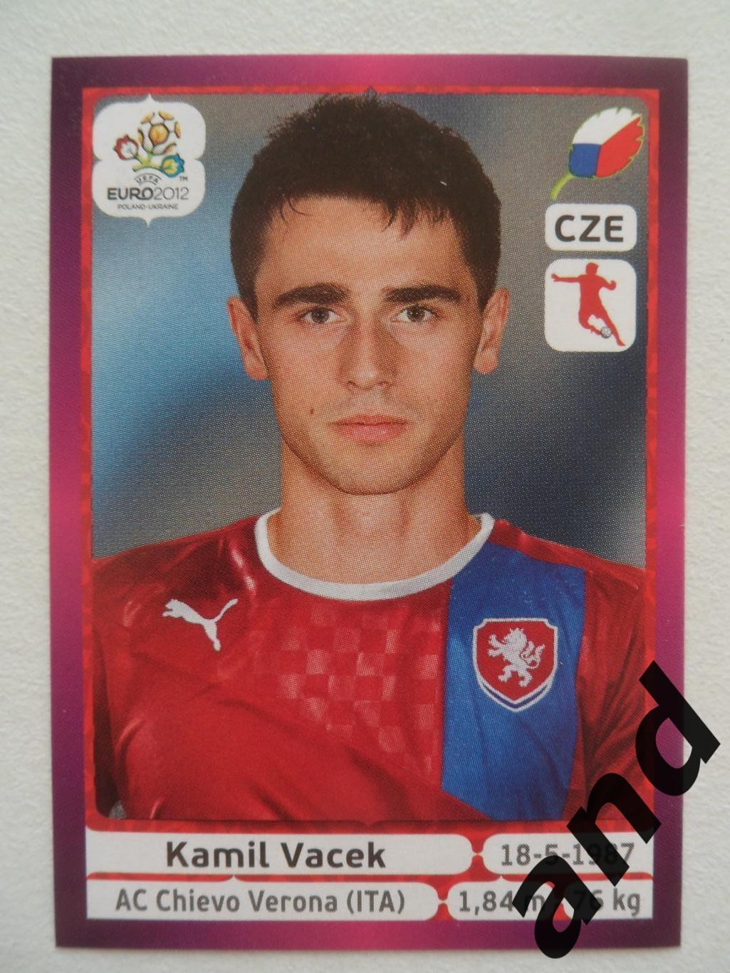 panini № 156 Kamil Vacek чемпионат Европы 2012 панини