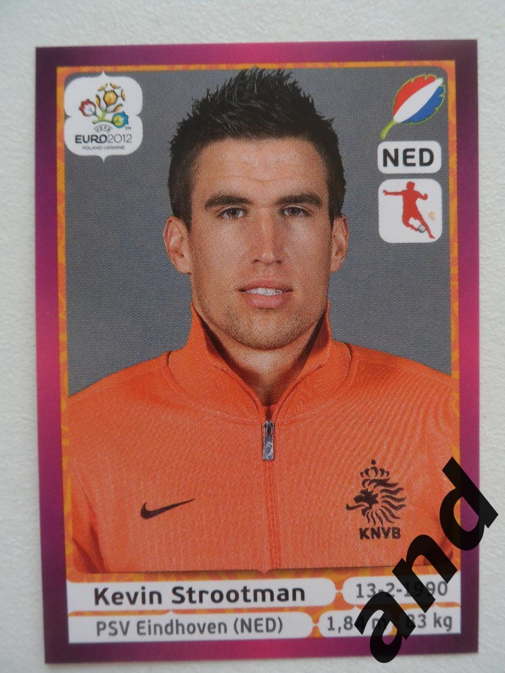 panini № 180 Kevin Strootman Чемпионат Европы 2012 панини