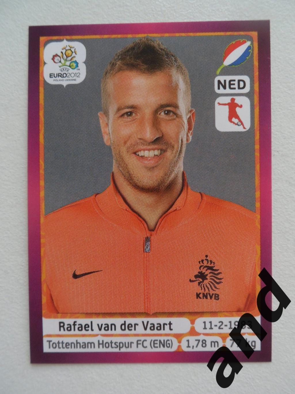 panini № 181 Rafael van der Vaart Чемпионат Европы 2012 панини