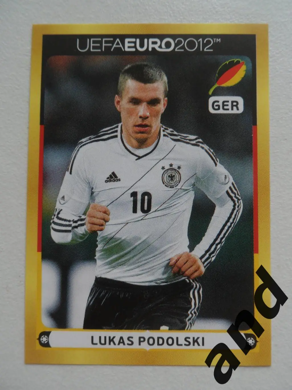panini D 12 Lukas Podolski Чемпионат Европы 2012 панини