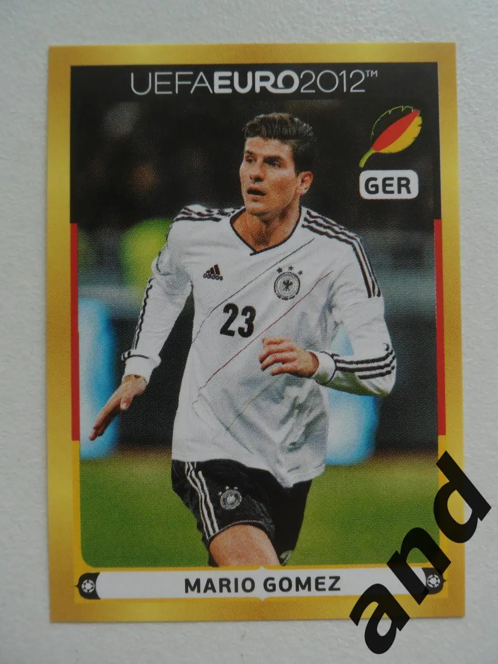 panini D 18 Mario Gomez Чемпионат Европы 2012 панини