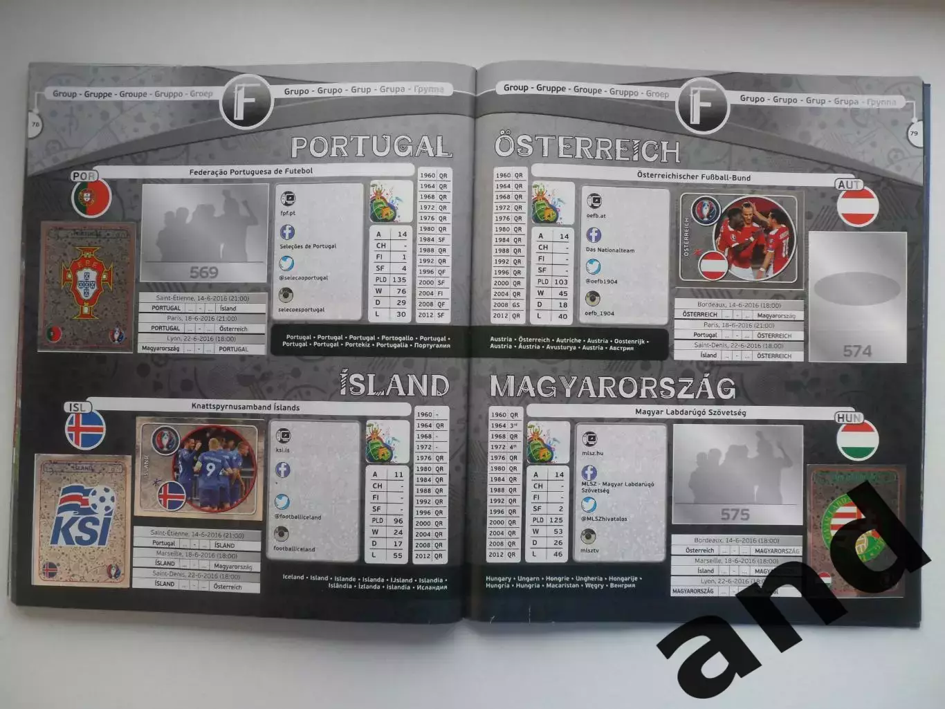 Альбом панини panini чемпионат Европы 2016 (587 наклеек) 4