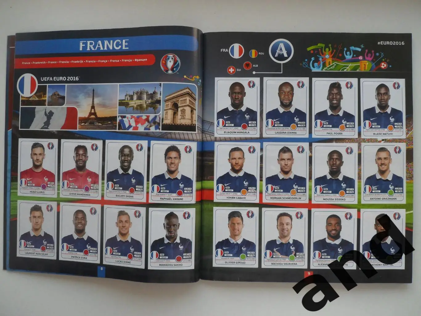 Альбом панини panini чемпионат Европы 2016 (583 наклейки) 2