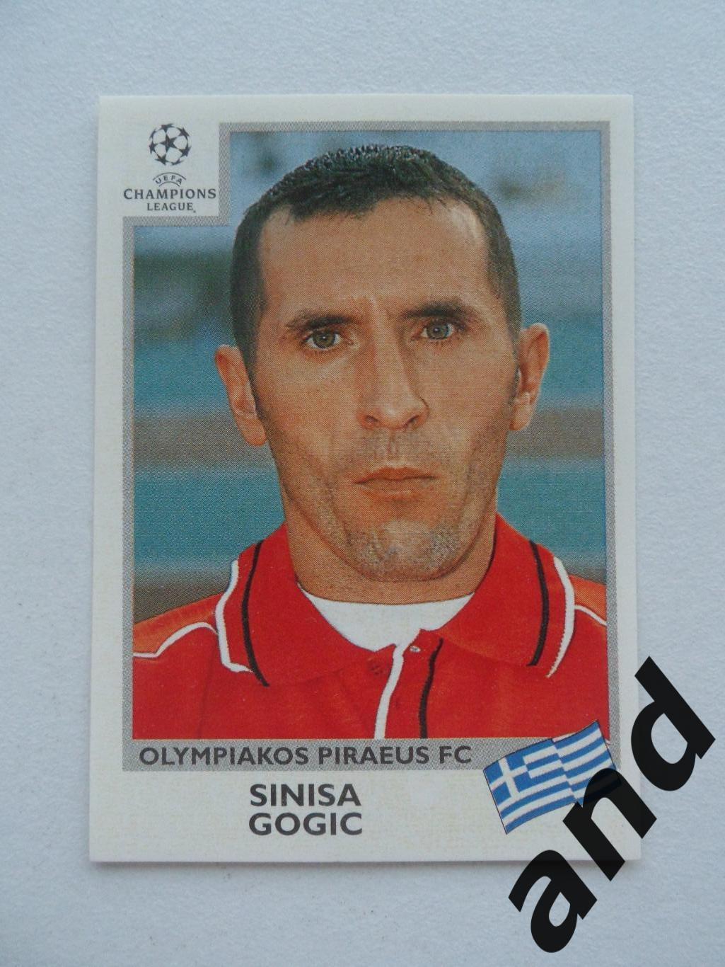 panini № 187 Sinisa Gogic - Лига чемпионов УЕФА 1999-2000 панини