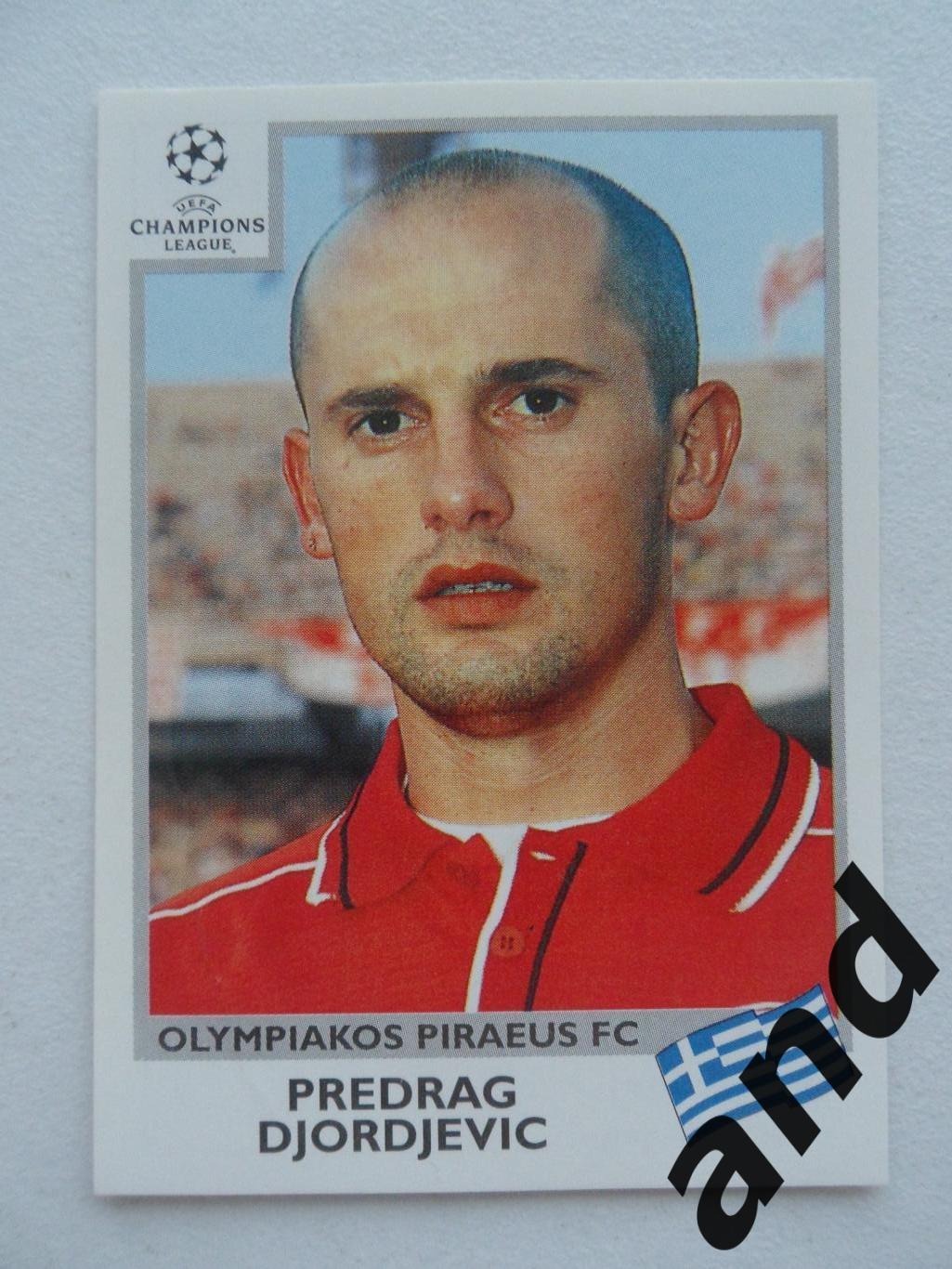 panini № 180 Predrag Djordjevic - Лига чемпионов УЕФА 1999-2000 панини