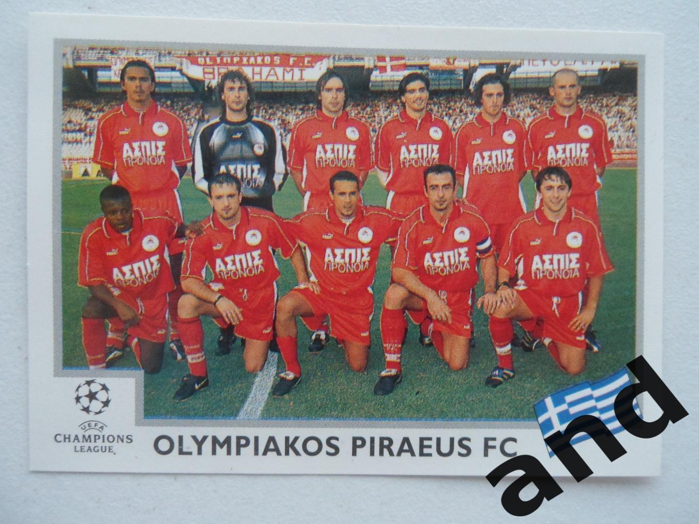 panini № 171 Olympiakos - Лига чемпионов УЕФА 1999-2000 панини