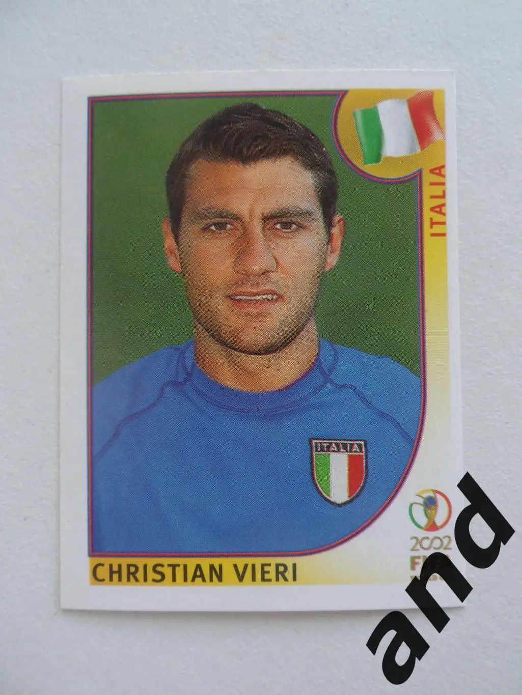 panini № 473 Christian Vieri - Чемпионат Мира 2002 панини