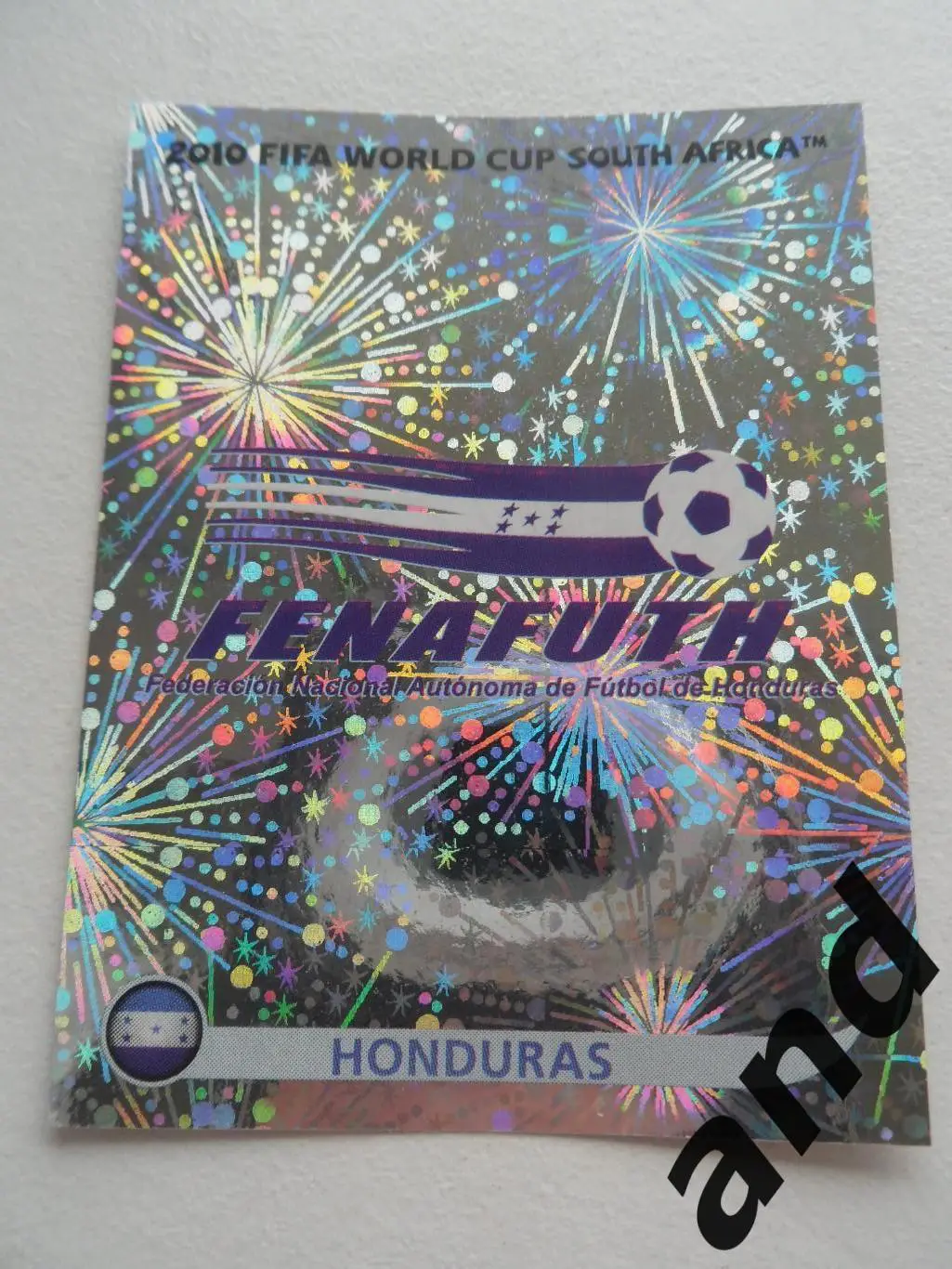 panini № 601 Honduras - чемпионат мира 2010 панини