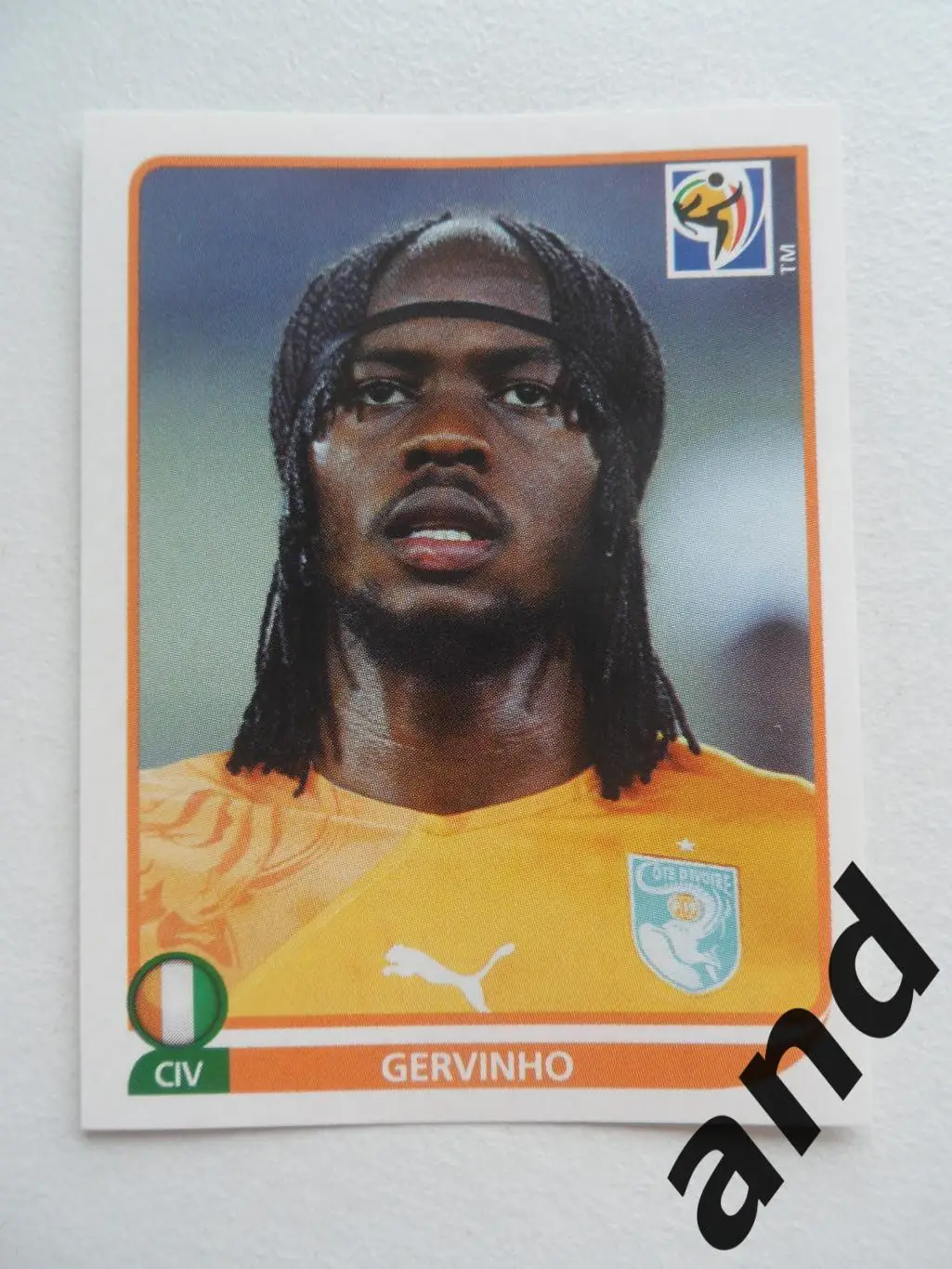 panini № 539 Gervinho - чемпионат мира 2010 панини