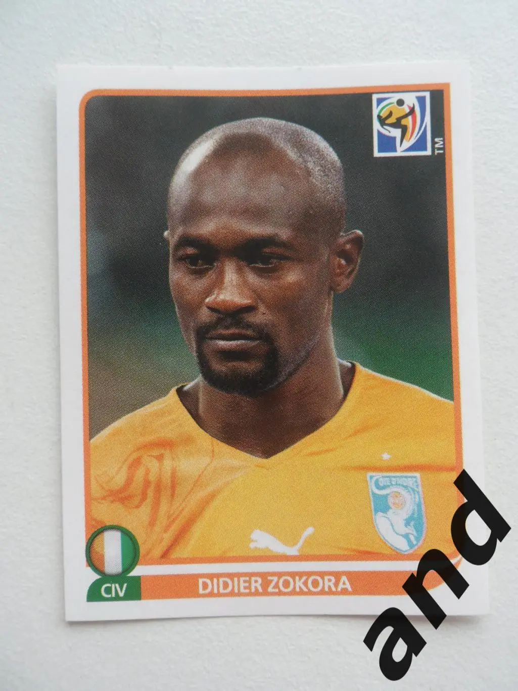 panini № 535 Didier Zokora - чемпионат мира 2010 панини