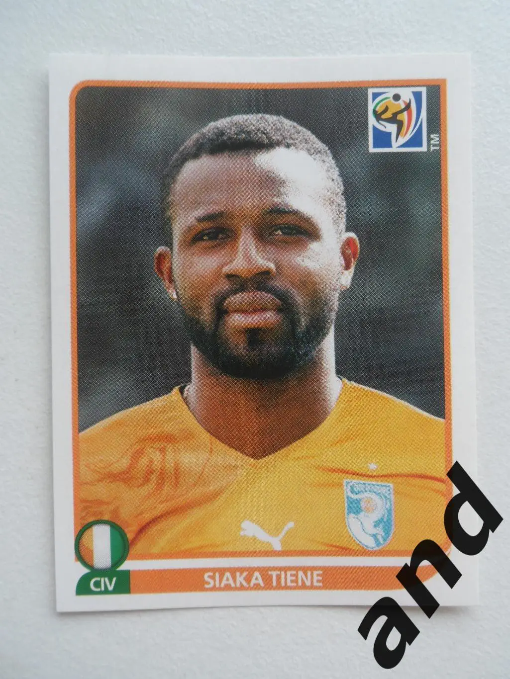 panini № 532 Siaka Tiene - чемпионат мира 2010 панини