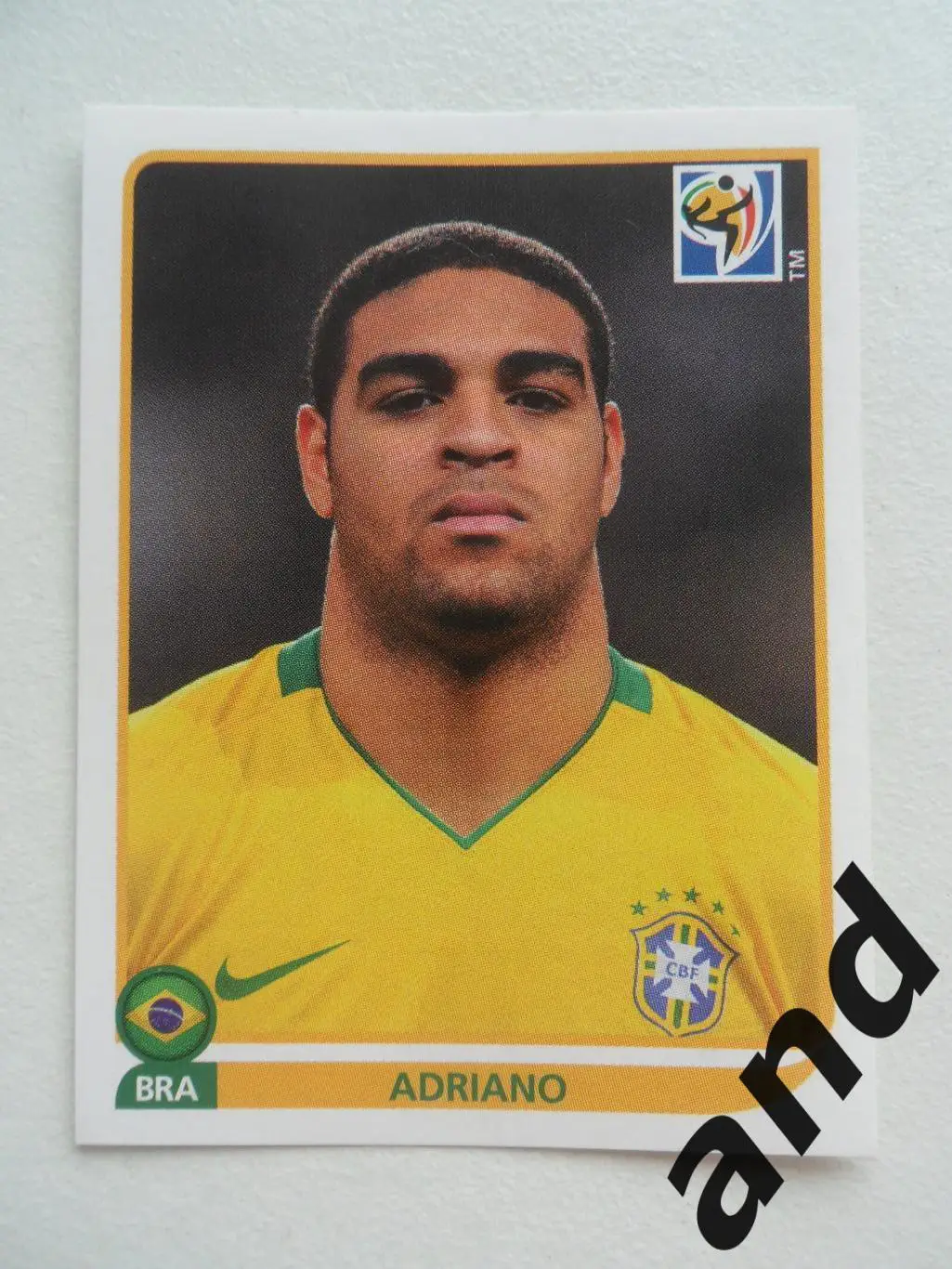 panini № 504 Adriano - чемпионат мира 2010 панини