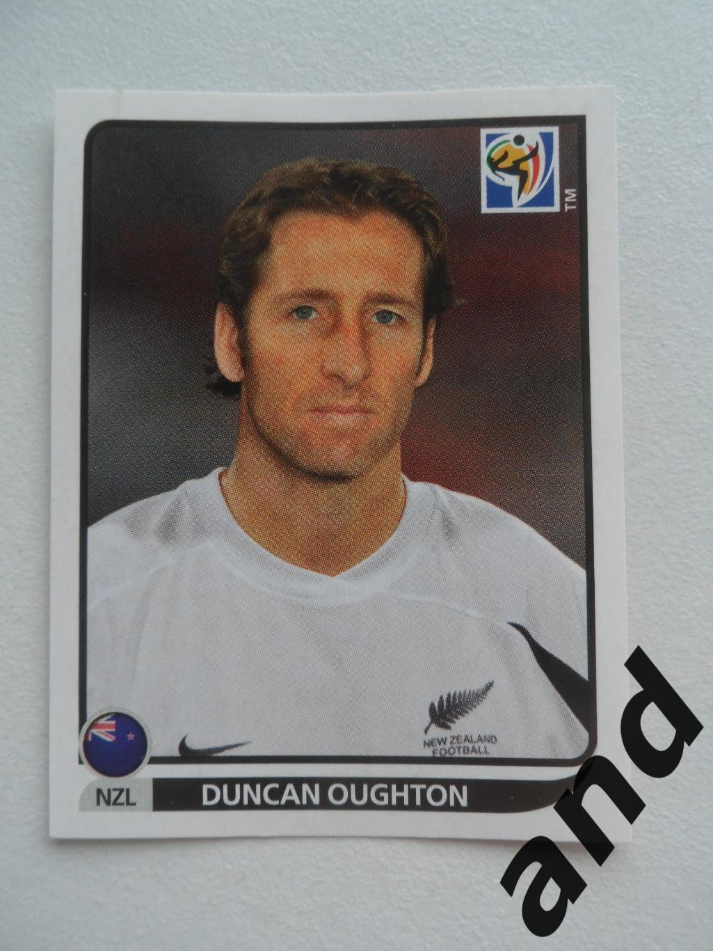 panini № 459 Duncan Oughton - чемпионат мира 2010 панини