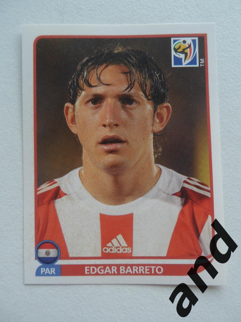 panini № 440 Edgar Barreto - чемпионат мира 2010 панини