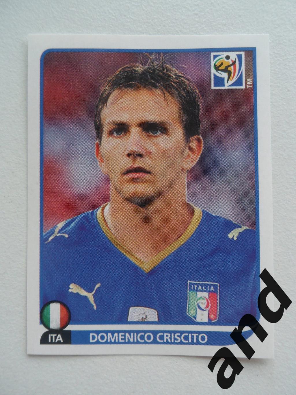 panini № 418 Domenico Criscito - чемпионат мира 2010 панини