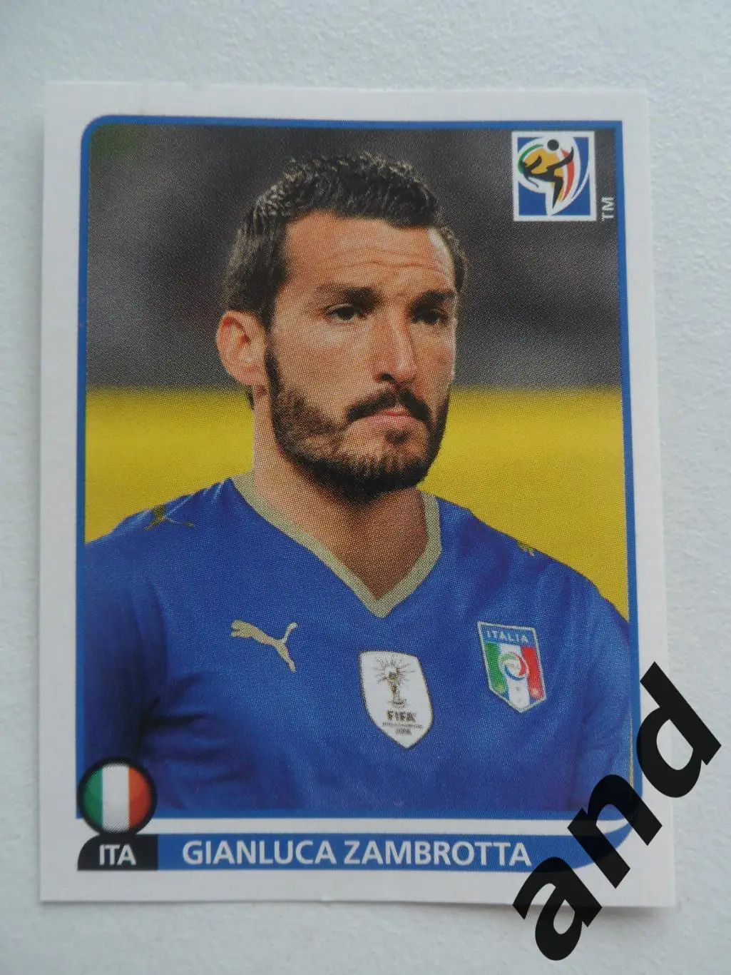 panini № 416 Gianluca Zambrotta - чемпионат мира 2010 панини
