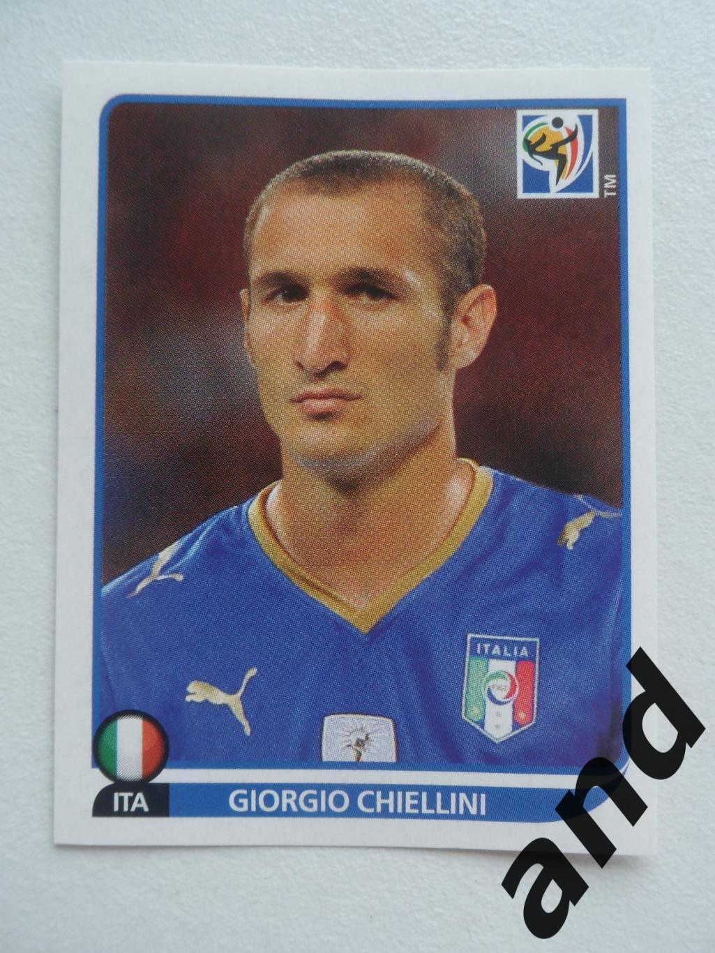 panini № 414 Giorgio Chiellini - чемпионат мира 2010 панини