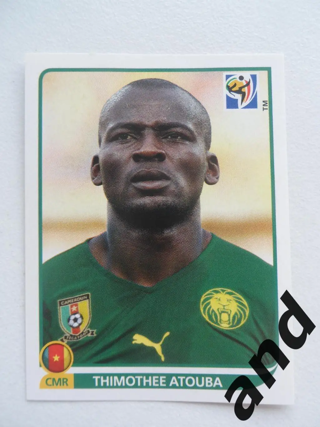 panini № 401 Thimothee Atouba - чемпионат мира 2010 панини