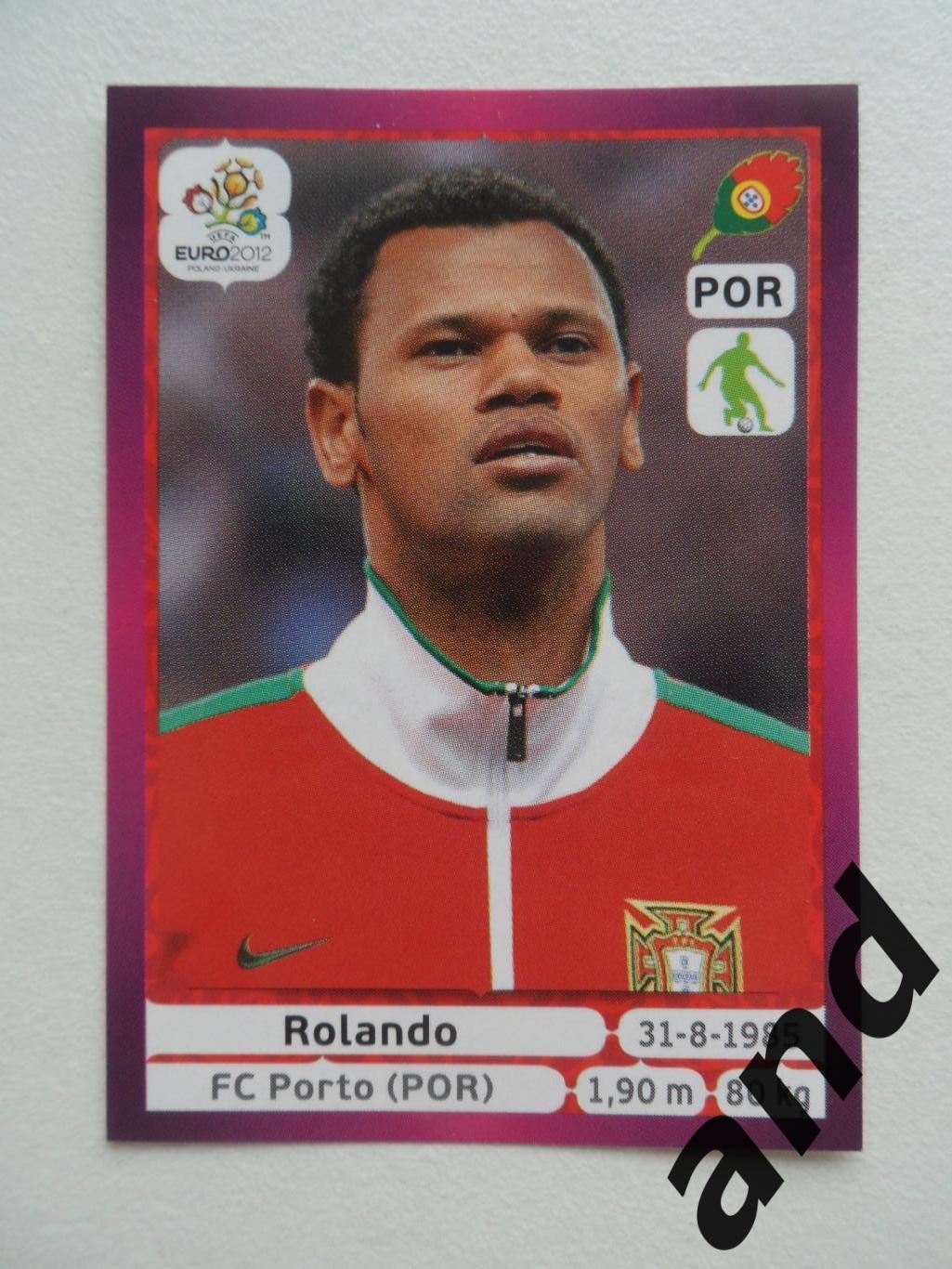 panini № 264 Rolando Чемпионат Европы 2012 панини