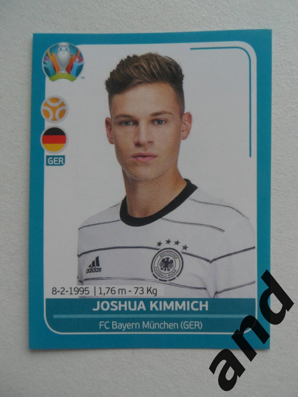 panini GER17 Joshua Kimmich Евро 2020 панини