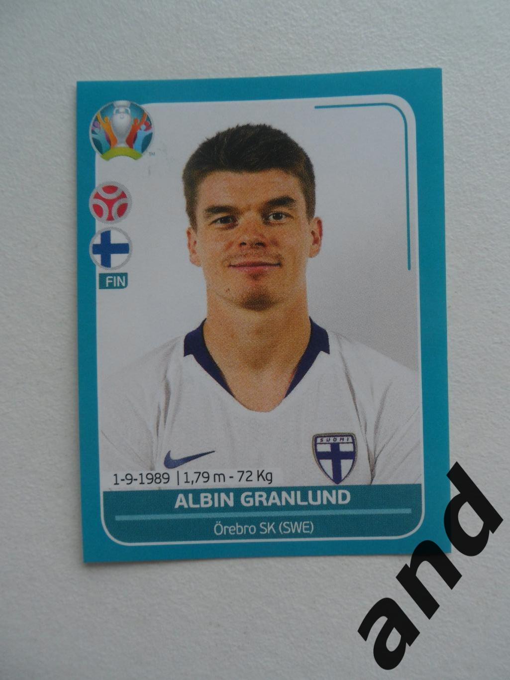 panini FIN14 Albin Granlund Евро 2020 панини