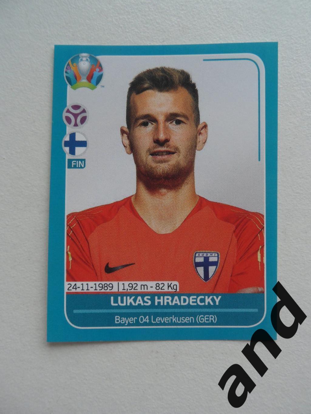 panini FIN7 Lukas Hradecky Евро 2020 панини