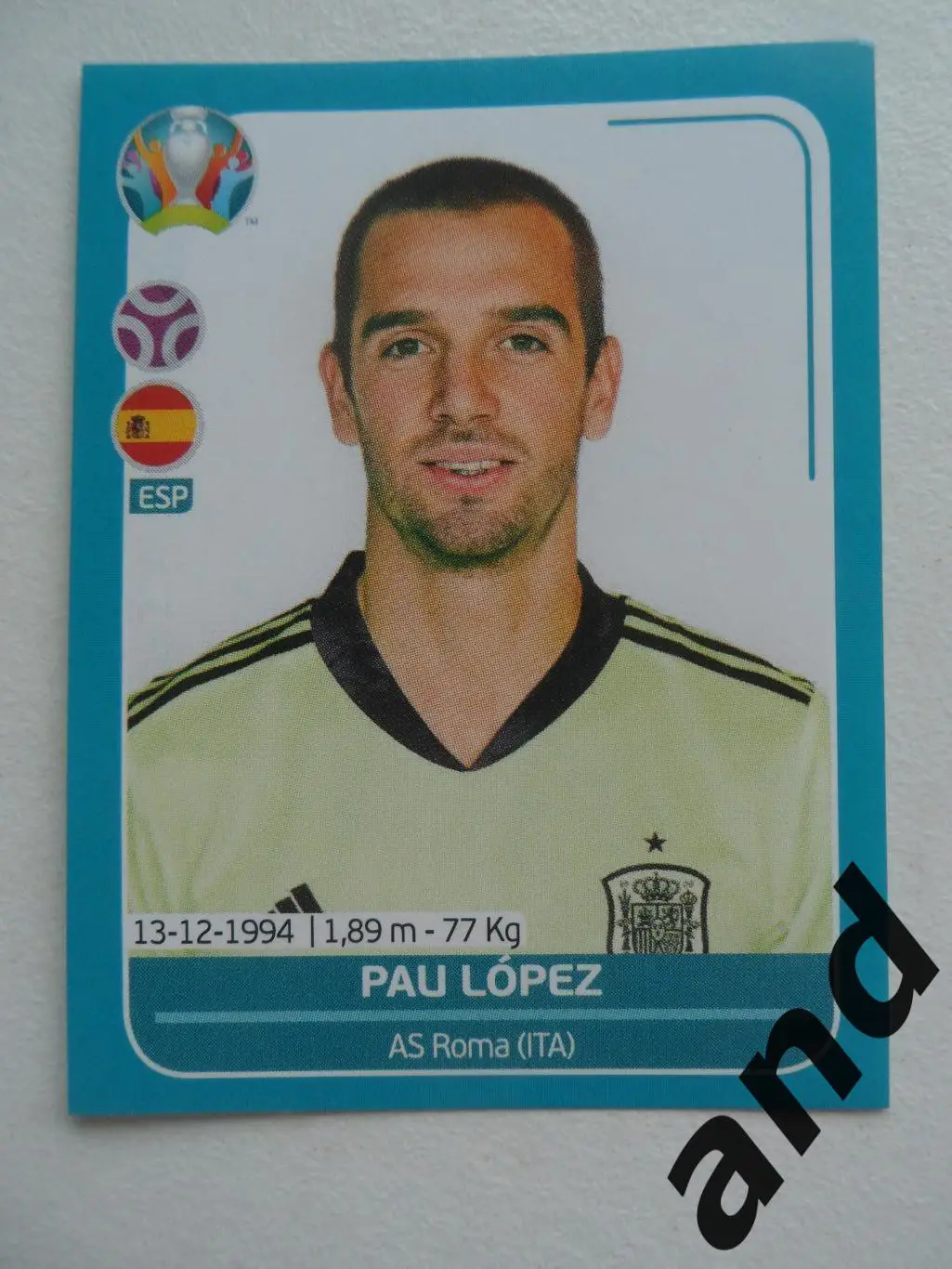 panini ESP9 Pau Lopez Евро 2020 панини