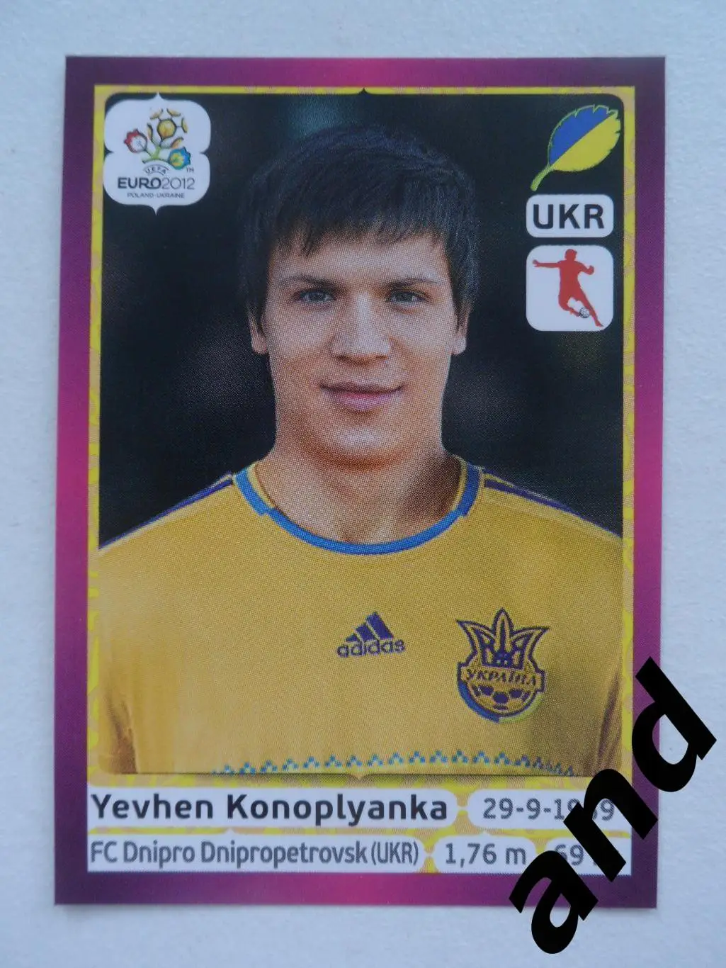 panini № 416 Yevhen Konoplyanka Чемпионат Европы 2012 панини