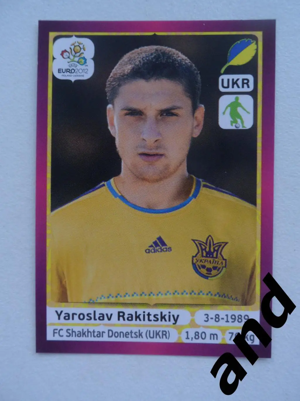 panini № 407 Yaroslav Rakitskiy Чемпионат Европы 2012 панини