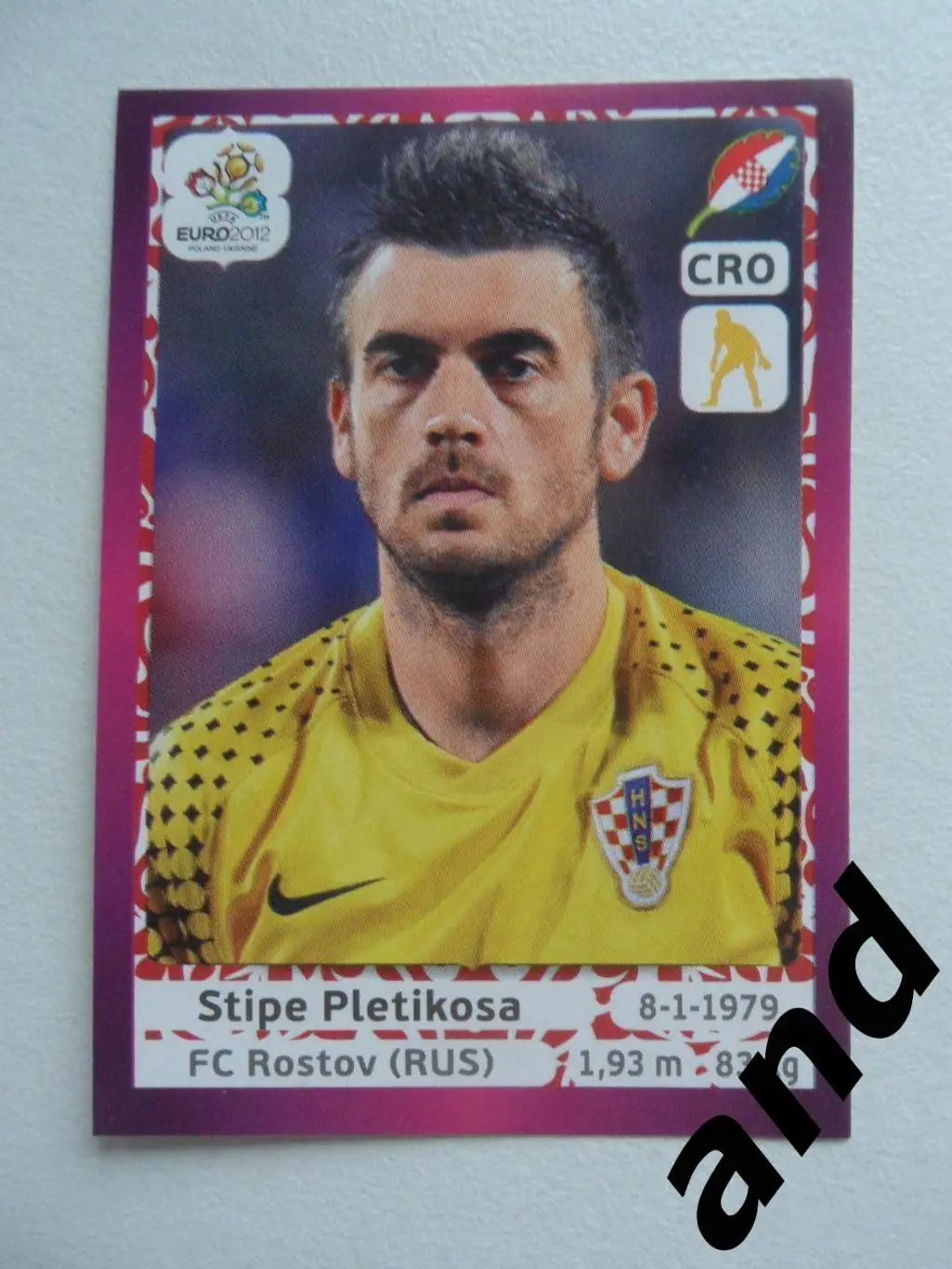 panini № 374 Stipe Pletikosa Чемпионат Европы 2012 панини