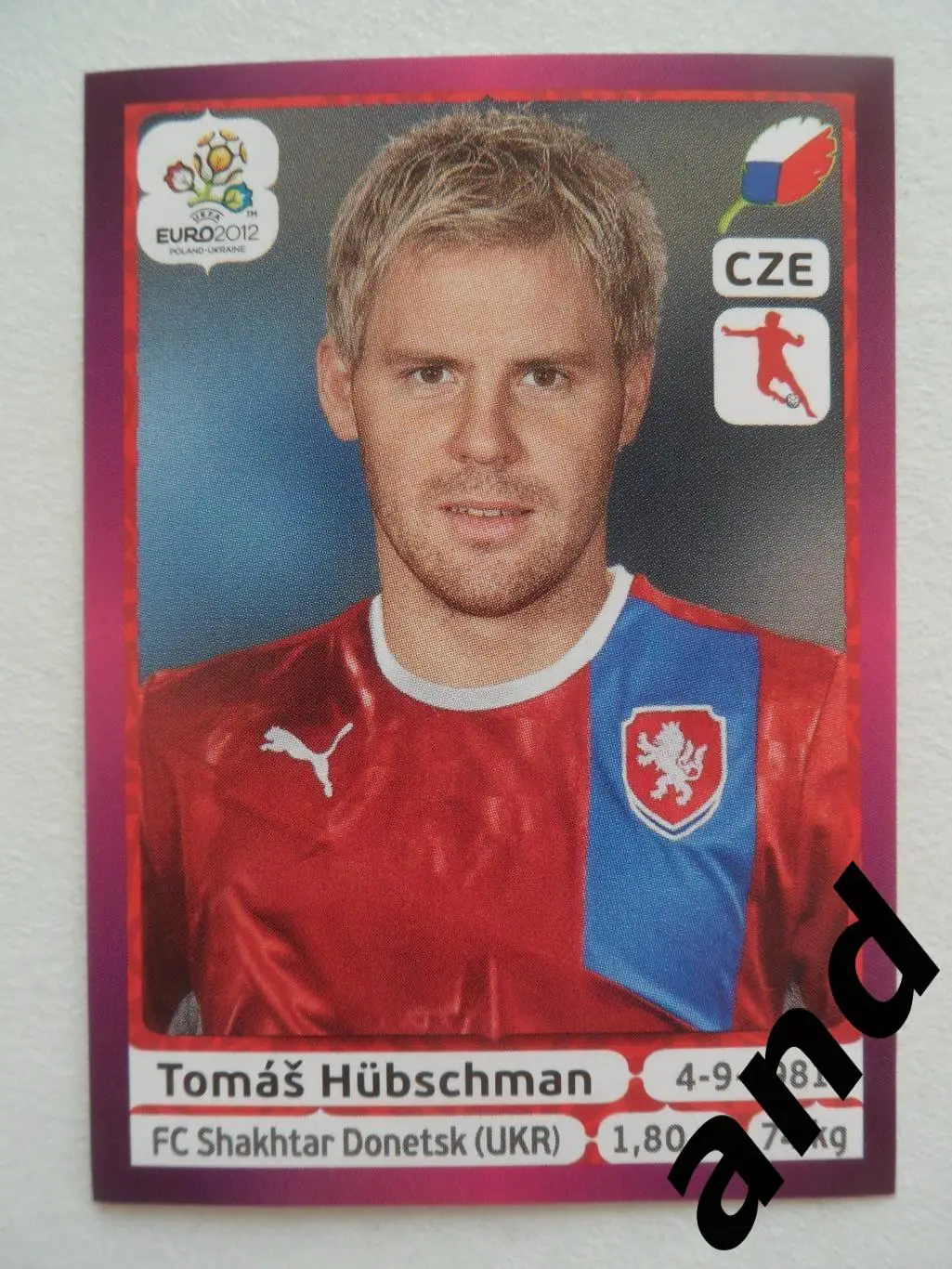 panini № 151 Tomas Hubschman чемпионат Европы 2012 панини