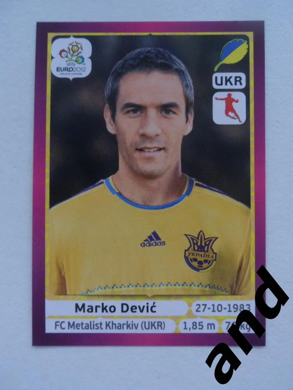 panini № 417 Marko Devic Чемпионат Европы 2012 панини