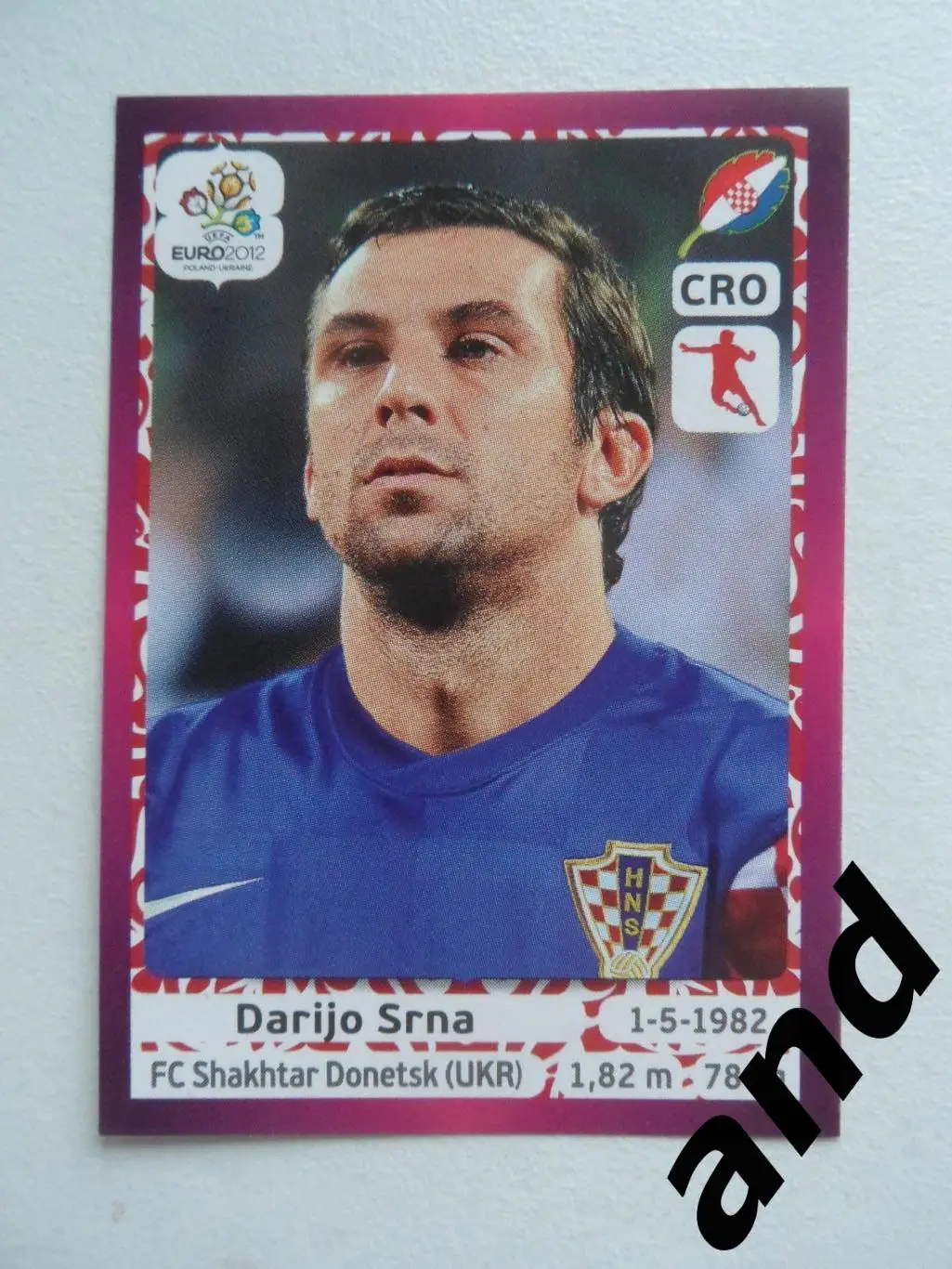 panini № 382 Darijo Srna Чемпионат Европы 2012 панини