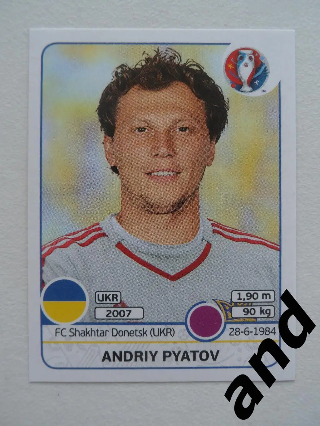 panini № 273 Andriy Pyatov - чемпионат Европы 2016 панини