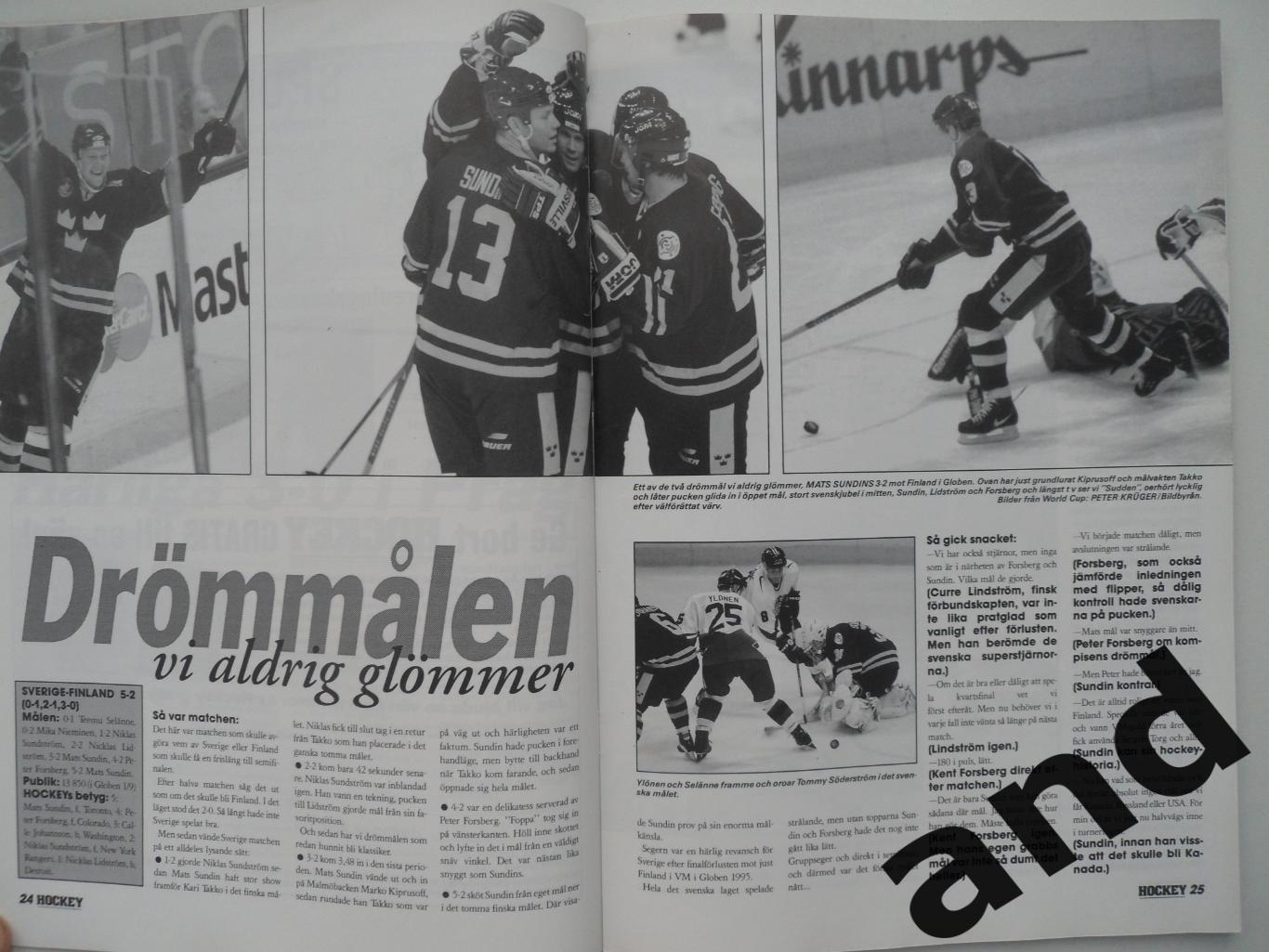 журнал Хоккей (Швеция) № 9 (1996) постеры игроков 1