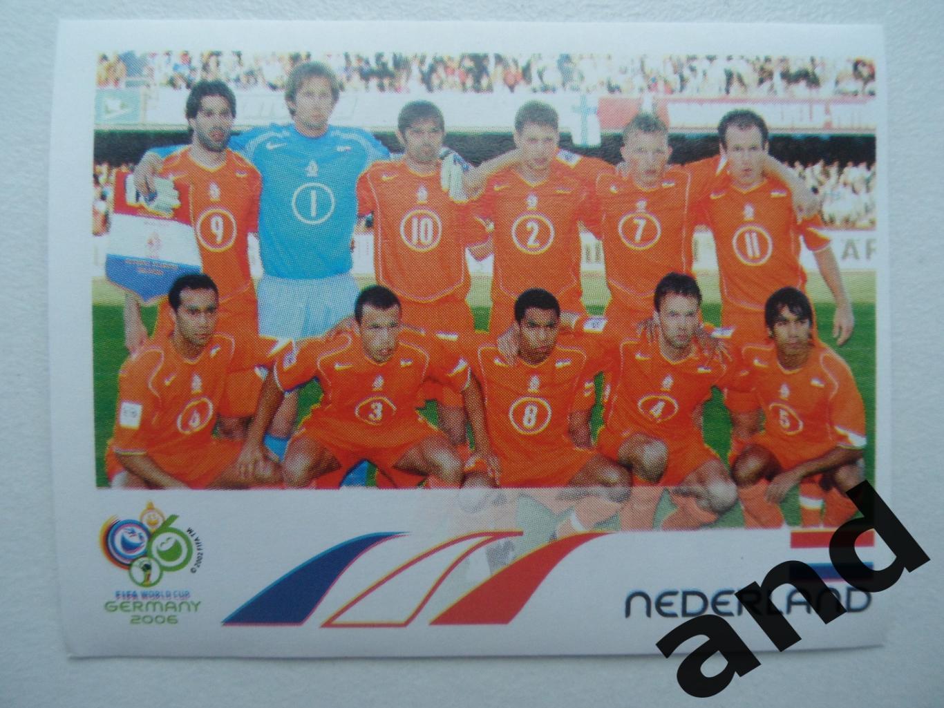 panini № 226 Nederland - чемпионат мира 2006 панини