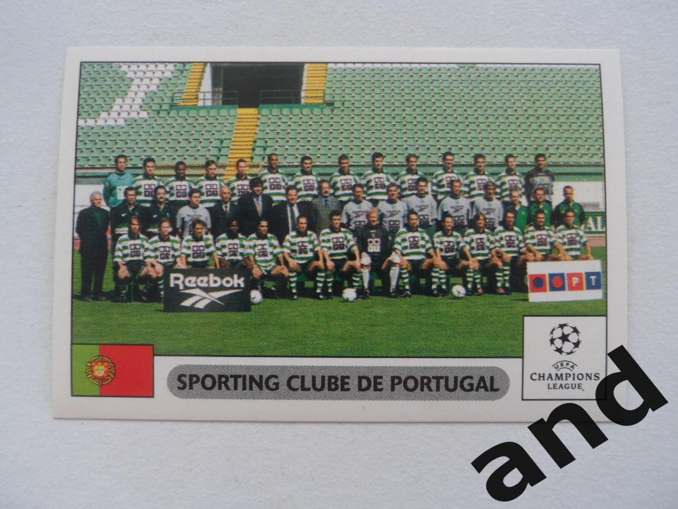 panini № 58 Sporting - Лига чемпионов УЕФА 2000-2001 панини