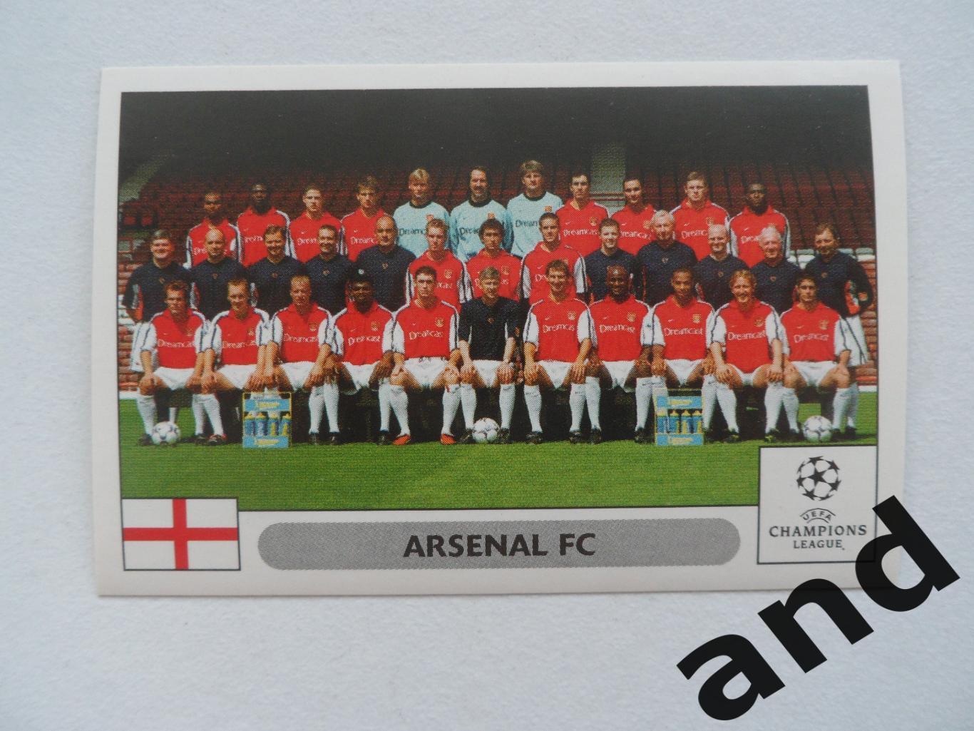 panini № 96 Arsenal - Лига чемпионов УЕФА 2000-2001 панини