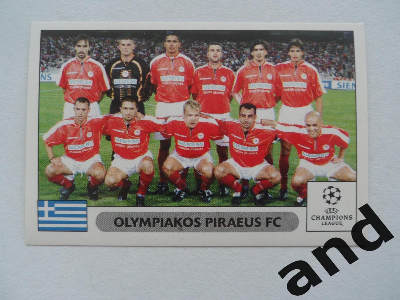 panini № 115 Olympiakos - Лига чемпионов УЕФА 2000-2001 панини