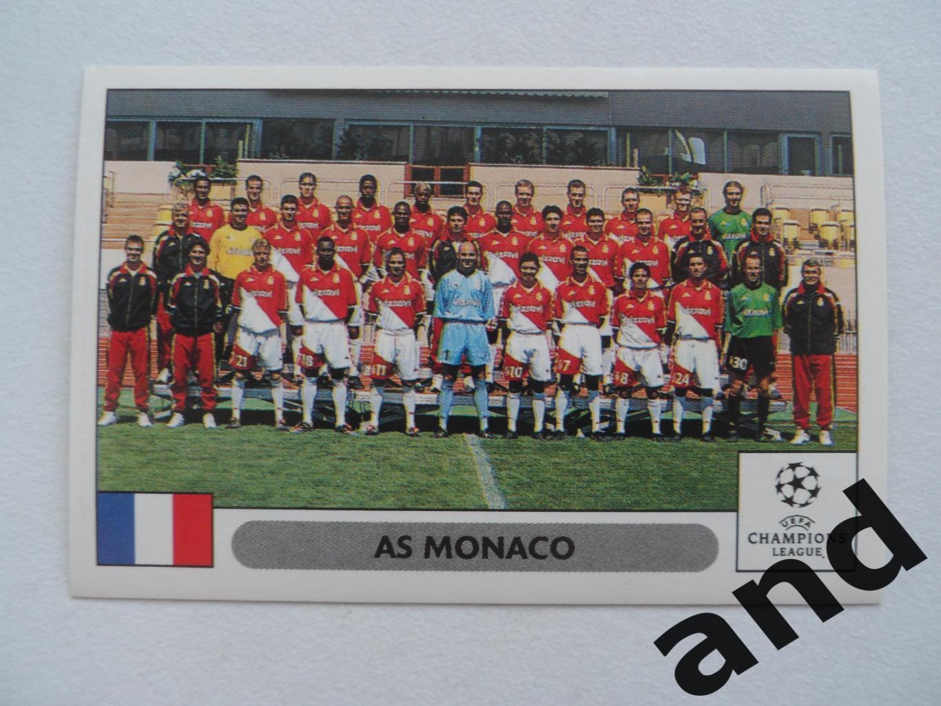 panini № 153 Monaco - Лига чемпионов УЕФА 2000-2001 панини