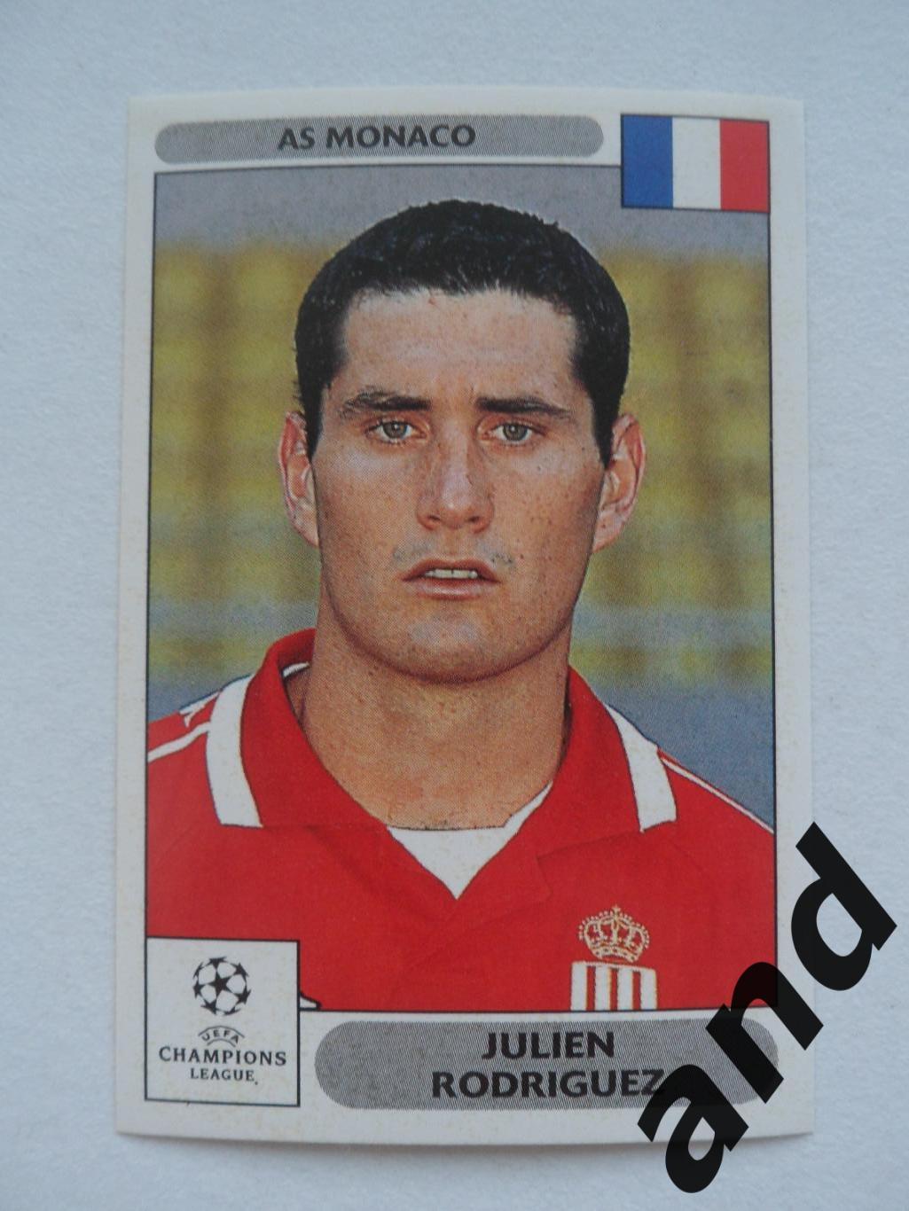 panini № 159 Julien Rodriguez - Лига чемпионов УЕФА 2000-2001 панини