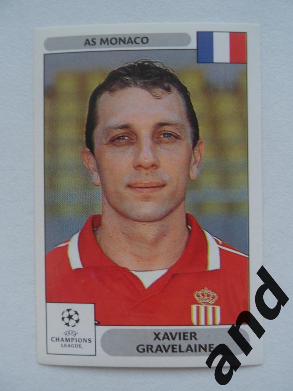 panini № 167 Xavier Gravelaine - Лига чемпионов УЕФА 2000-2001 панини