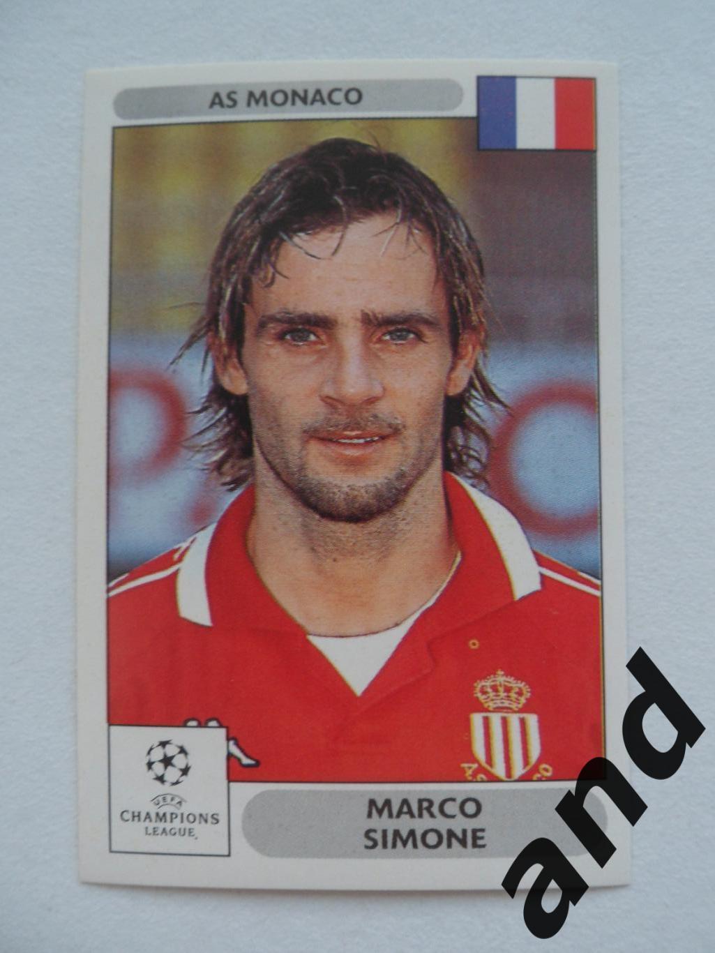 panini № 170 Marco Simone - Лига чемпионов УЕФА 2000-2001 панини