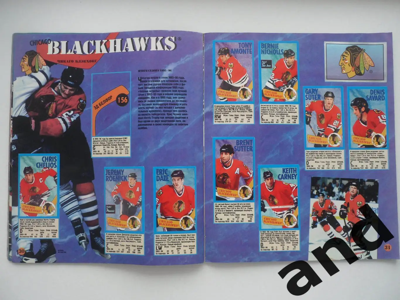 Альбом панини panini Хоккей НХЛ NHL 1995-96 (почти полный) 4