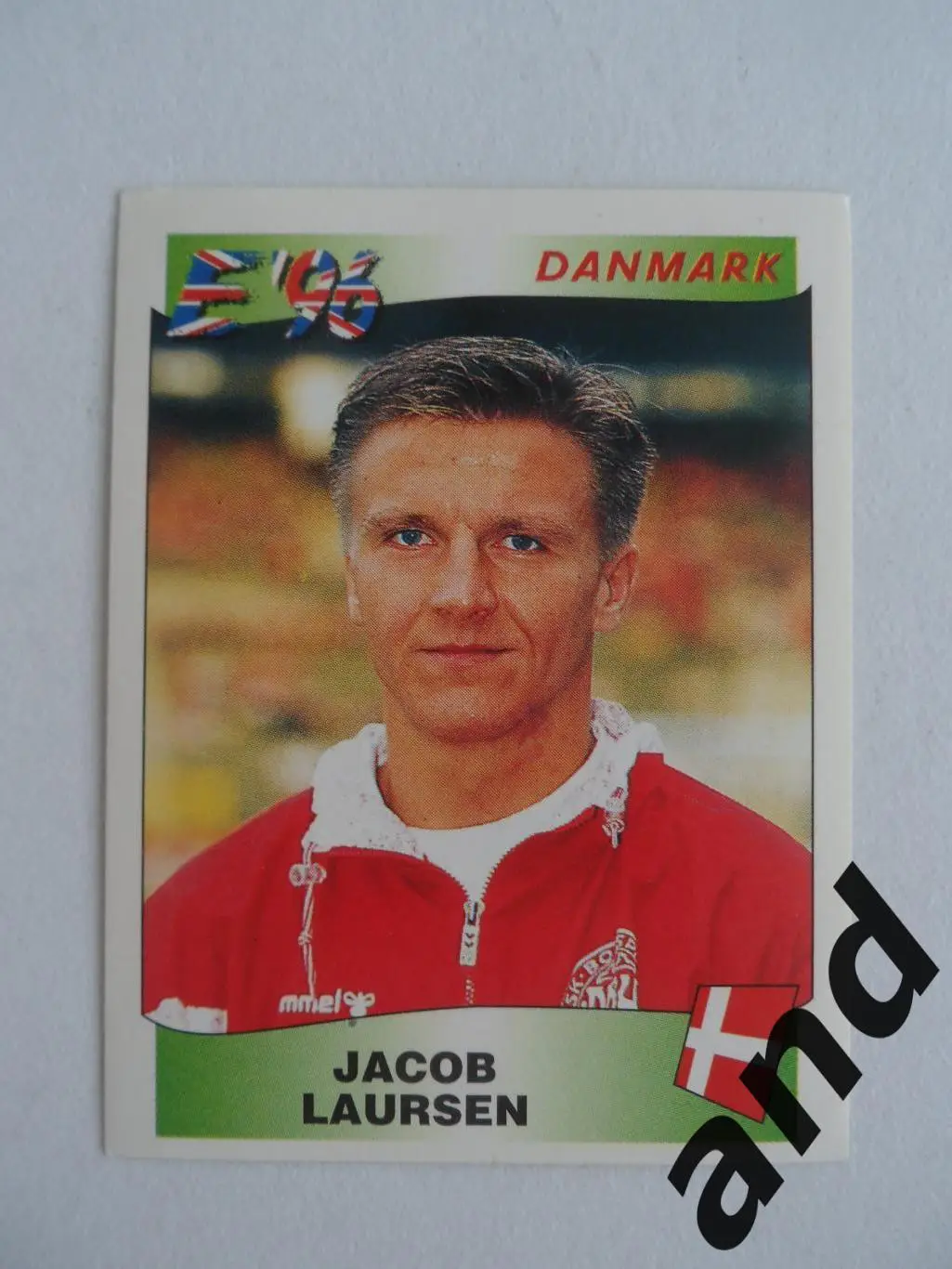 panini № 282 Jacob Laursen - чемпионат Европы 1996 панини