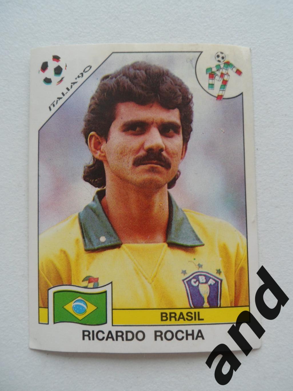 panini № 199 Ricardo Rocha - чемпионат мира 1990 панини